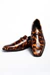 Buy_ANIKET GUPTA_Brown Scales Twist Pattern Shoes _at_Aza_Fashions