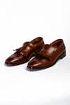 Buy_ANIKET GUPTA_Brown Ghungroo Frilled Shoes _Online_at_Aza_Fashions