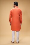 Shop_Arihant Rai Sinha_Orange Kurta Soft Cotton Solid Collared And Churidar Set_at_Aza_Fashions