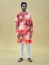 Arihant Rai Sinha_White Kurta Soft Cotton Printed Tie-dye And Churidar Set _Online