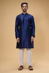 Buy Arihant Rai Sinha Blue Silk, Chanderi Zari Thread Embroidered Kurta And Churidar Set Online at Aza Fashions Buy_Arihant Rai Sinha_Blue Silk, Chanderi Zari Thread Embroidered Kurta And Churidar Set _Online_at_Aza_Fashions
