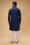 Shop_Arihant Rai Sinha_Blue Cotton Plain Kurta _at_Aza_Fashions
