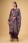 Shop_Samyukta Singhania_Purple Pure Muslin Digital Printed Pakistani Cutwork Pattern Kurta Salwar Set _Online_at_Aza_Fashions