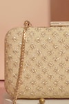 Shop_AMYRA_Gold Sequins Inaya Embroidered Box Clutch With Detachable Sling _Online_at_Aza_Fashions