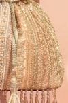 Shop_AMYRA_Peach Thread Naaz Embellished Potli _Online_at_Aza_Fashions