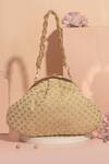 Buy_Amyra_Gold Sequins Inaya Embroidered Clutch With Detachable Sling _at_Aza_Fashions