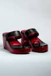 Buy_ANIKET GUPTA_Red Panda Shama Color Block Wedges _at_Aza_Fashions