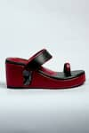 ANIKET GUPTA_Red Panda Shama Color Block Wedges _Online_at_Aza_Fashions