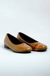 Buy_ANIKET GUPTA_Brown Tiger Sherni Patten Mules _at_Aza_Fashions