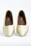 Buy_ANIKET GUPTA_Gold Solid Aanya Metallic Mules _Online_at_Aza_Fashions