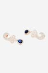 Khushi Jewels_Blue Diamond Stones Embellished Dangler Earrings_Online_at_Aza_Fashions