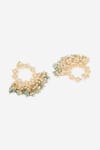 Khushi Jewels_Green Kundan Polki Bead Drops Embellished Dangler Earrings_Online_at_Aza_Fashions