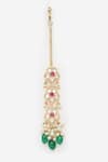 Shop_Khushi Jewels_Red Kundan Embellished Long Pendant Necklace Set_Online_at_Aza_Fashions
