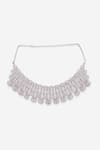 Shop_Khushi Jewels_Pink Diamond Stones Embellished Choker Necklace Set _at_Aza_Fashions