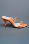 Buy_Sana K luxurious Footwear_Orange Stones Embellished Open Toe Carats Heels _Online_at_Aza_Fashions