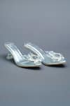 Shop_Sana K luxurious Footwear_Silver Star Swarovski Bloom Embellished Clear Heels _at_Aza_Fashions