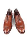 Shop_Fellmonger_Brown Mirror Glossed Patina Saddle Derbies _at_Aza_Fashions