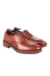 Buy_Fellmonger_Brown Mirror Glossed Patina Saddle Derbies 