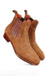 Shop_Fellmonger_Brown Chelsea Metal Toe Boots _at_Aza_Fashions