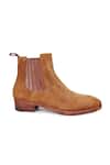 Buy_Fellmonger_Brown Chelsea Metal Toe Boots _Online_at_Aza_Fashions