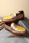 Buy_FELLMONGER_Yellow Mirror Glossed Patina Moccasins_at_Aza_Fashions