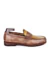 Buy_FELLMONGER_Yellow Mirror Glossed Patina Moccasins_Online_at_Aza_Fashions