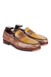 FELLMONGER_Yellow Mirror Glossed Patina Moccasins_at_Aza_Fashions