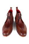 Buy_Fellmonger_Brown Mirror Glossed Patina Chukka Boots 