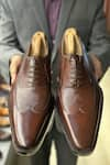 Buy_FELLMONGER_Brown Goodyear Welted Wingtip Square Oxfords _Online