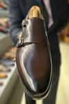 Fellmonger_Brown Goodyear Welted Double Monk Strap Shoes _Online_at_Aza_Fashions