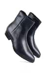 Shop_FELLMONGER_Blue Cowboy Long Zip Cuban Heel Boots _Online_at_Aza_Fashions