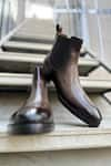 FELLMONGER_Grey Solid Chelsea Boots _Online_at_Aza_Fashions