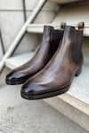 Shop_FELLMONGER_Grey Solid Chelsea Boots 