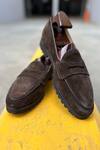 Fellmonger_Brown Solid Belgian Loafers _Online