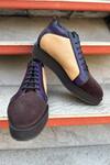 Buy_Fellmonger_Brown Solid Lace-up Sneakers _at_Aza_Fashions