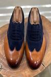 Buy_Fellmonger_Brown Lace-up Solid Oxford Shoes _Online_at_Aza_Fashions