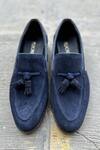 Shop_Fellmonger_Blue Solid Tassel Loafers _at_Aza_Fashions