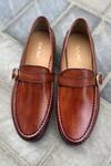 Buy_Fellmonger_Brown Hand Painted Moccasins _Online_at_Aza_Fashions