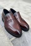 Shop_Fellmonger_Brown Plain Moccasins _at_Aza_Fashions