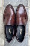Buy_Fellmonger_Brown Plain Moccasins _Online_at_Aza_Fashions