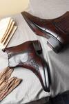 Fellmonger_Brown Thread Zip Cowboy Boots _Online_at_Aza_Fashions