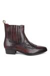 Buy_Fellmonger_Brown Thread Zip Cowboy Boots _Online_at_Aza_Fashions