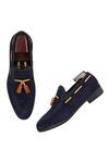 Shop_Fellmonger_Blue Tassel Embellished Loafers _Online_at_Aza_Fashions