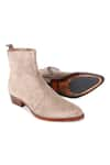 Shop_FELLMONGER_Cream Stitchline Thread Classic Zip Cowboy Boots 