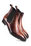 Buy_Fellmonger_Brown Mirror Glossed Patina Chelsea Boots _Online_at_Aza_Fashions