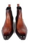 Shop_Fellmonger_Brown Mirror Glossed Patina Chelsea Boots 