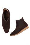 Fellmonger_Brown Stitchline Thread Plain Chelsea Boots_Online_at_Aza_Fashions