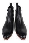 Shop_Fellmonger_Black Croco Mirror Glossed Jodhpur Boots 