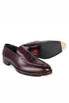 Shop_Fellmonger_Maroon Mirror Glossed Classic Loafers _at_Aza_Fashions