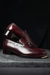 Fellmonger_Maroon Mirror Glossed Classic Loafers _Online_at_Aza_Fashions